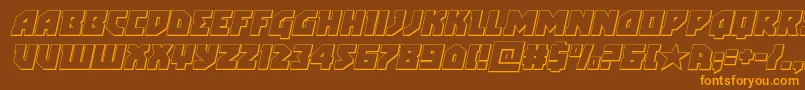 arcticguardian3dital Font – Orange Fonts on Brown Background