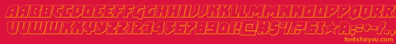 arcticguardian3dital Font – Orange Fonts on Red Background