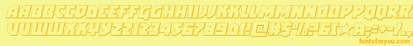 arcticguardian3dital Font – Orange Fonts on Yellow Background