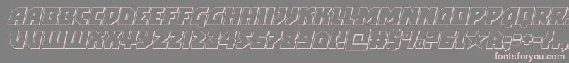 arcticguardian3dital Font – Pink Fonts on Gray Background