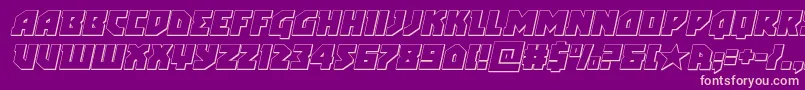 arcticguardian3dital Font – Pink Fonts on Purple Background