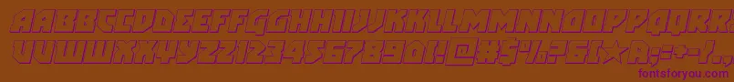 arcticguardian3dital Font – Purple Fonts on Brown Background