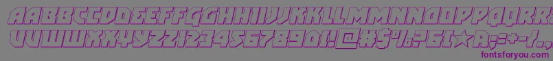 arcticguardian3dital Font – Purple Fonts on Gray Background