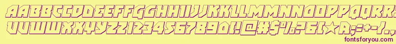 arcticguardian3dital Font – Purple Fonts on Yellow Background