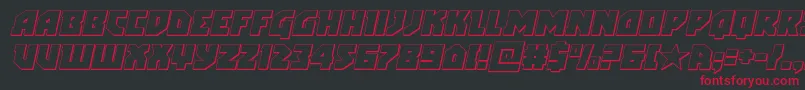 arcticguardian3dital Font – Red Fonts on Black Background
