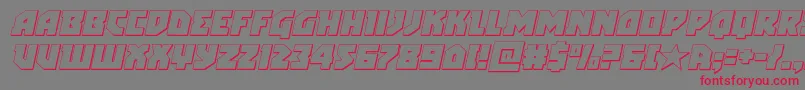 arcticguardian3dital Font – Red Fonts on Gray Background