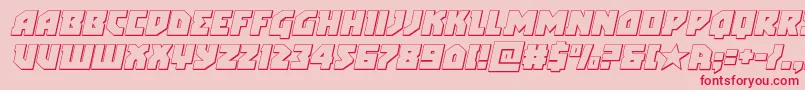 arcticguardian3dital Font – Red Fonts on Pink Background
