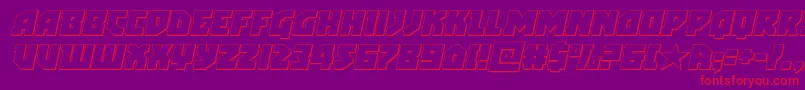 arcticguardian3dital Font – Red Fonts on Purple Background