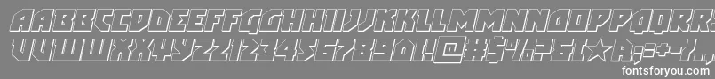 arcticguardian3dital-Schriftart – Weiße Schriften auf grauem Hintergrund