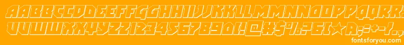 フォントarcticguardian3dital – オレンジの背景に白い文字