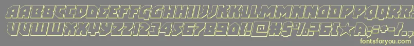 arcticguardian3dital Font – Yellow Fonts on Gray Background