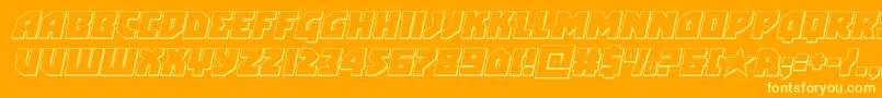 arcticguardian3dital Font – Yellow Fonts on Orange Background