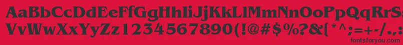 フォントAgben3 – 赤い背景に黒い文字