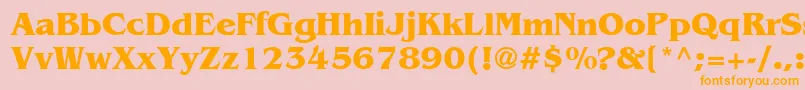 Agben3 Font – Orange Fonts on Pink Background