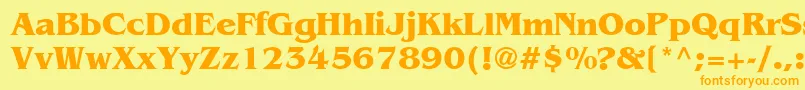 Agben3 Font – Orange Fonts on Yellow Background
