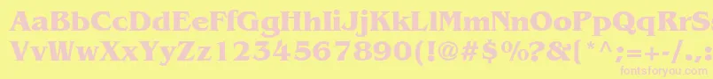 Agben3 Font – Pink Fonts on Yellow Background