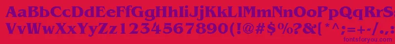 Agben3 Font – Purple Fonts on Red Background