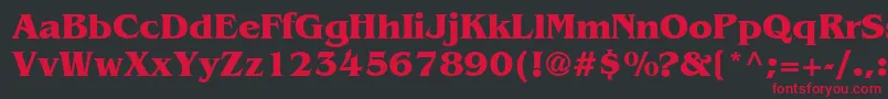 Agben3 Font – Red Fonts on Black Background