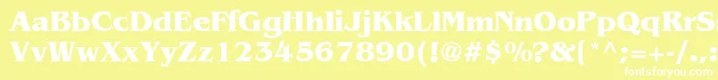 Agben3 Font – White Fonts on Yellow Background