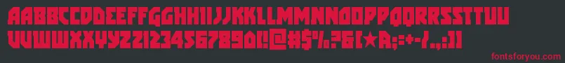 arcticguardiancond Font – Red Fonts on Black Background