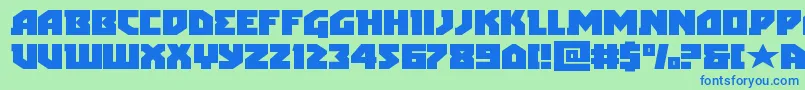 Шрифт arcticguardianexpand – синие шрифты на зелёном фоне
