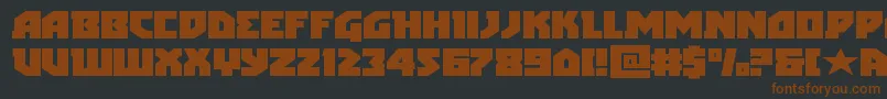 Шрифт arcticguardianexpand – коричневые шрифты на чёрном фоне