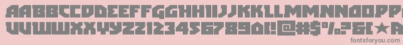 フォントarcticguardianexpand – ピンクの背景に灰色の文字