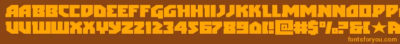 arcticguardianexpand-Schriftart – Orangefarbene Schriften auf braunem Hintergrund