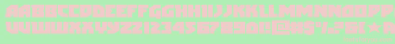 arcticguardianexpand-fontti – vaaleanpunaiset fontit vihreällä taustalla