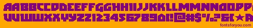 arcticguardianexpand Font – Purple Fonts on Orange Background