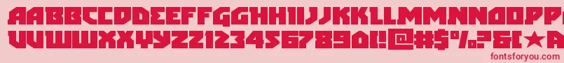 フォントarcticguardianexpand – ピンクの背景に赤い文字