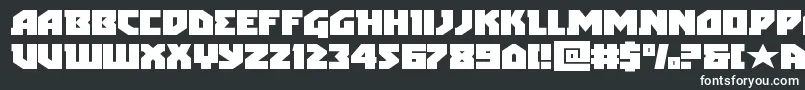 Шрифт arcticguardianexpand – белые шрифты на чёрном фоне