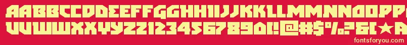 Шрифт arcticguardianexpand – жёлтые шрифты на красном фоне