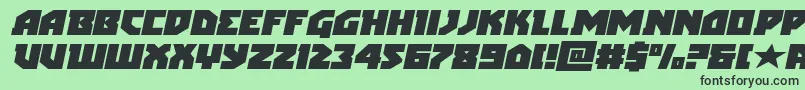 arcticguardianexpandital Font – Black Fonts on Green Background