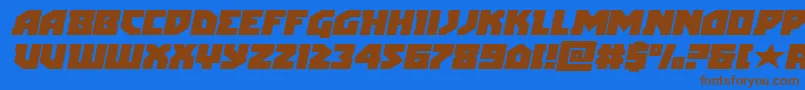 arcticguardianexpandital Font – Brown Fonts on Blue Background