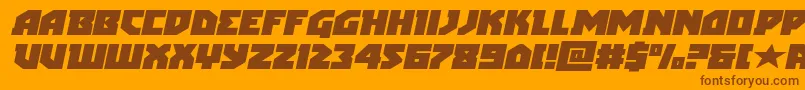 arcticguardianexpandital Font – Brown Fonts on Orange Background