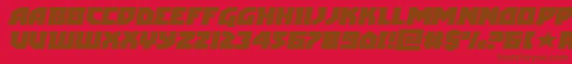 arcticguardianexpandital Font – Brown Fonts on Red Background