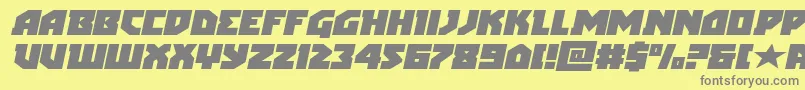 arcticguardianexpandital Font – Gray Fonts on Yellow Background
