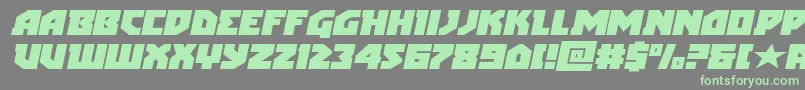 arcticguardianexpandital-Schriftart – Grüne Schriften auf grauem Hintergrund