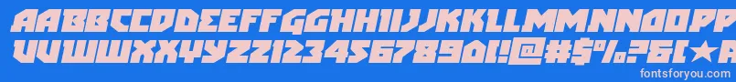 arcticguardianexpandital-Schriftart – Rosa Schriften auf blauem Hintergrund