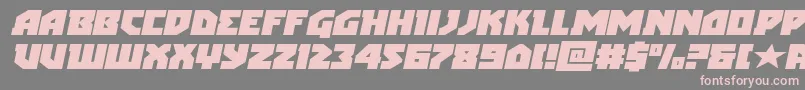 Fonte arcticguardianexpandital – fontes rosa em um fundo cinza