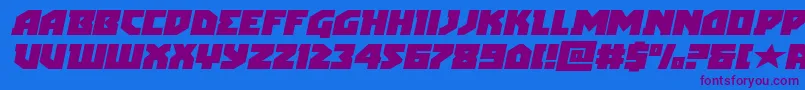 arcticguardianexpandital Font – Purple Fonts on Blue Background