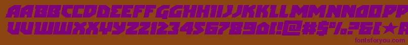 arcticguardianexpandital Font – Purple Fonts on Brown Background