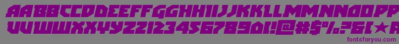 arcticguardianexpandital Font – Purple Fonts on Gray Background