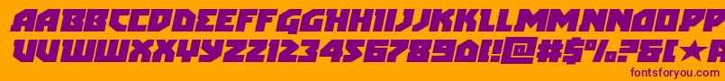 arcticguardianexpandital Font – Purple Fonts on Orange Background