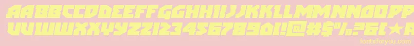 arcticguardianexpandital Font – Yellow Fonts on Pink Background