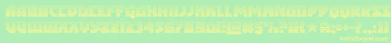 arcticguardiangrad-Schriftart – Gelbe Schriften auf grünem Hintergrund