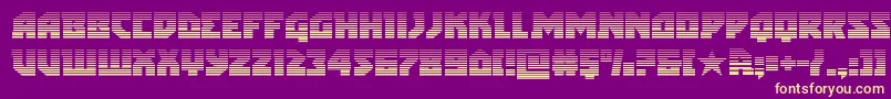 arcticguardiangrad Font – Yellow Fonts on Purple Background