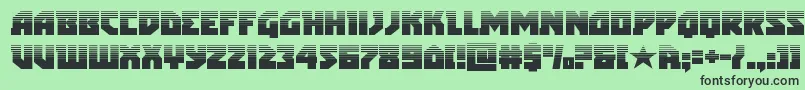 フォントarcticguardianhalf – 緑の背景に黒い文字