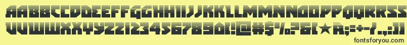 arcticguardianhalf-Schriftart – Schwarze Schriften auf gelbem Hintergrund